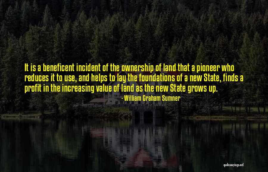 Land Ownership Quotes By William Graham Sumner