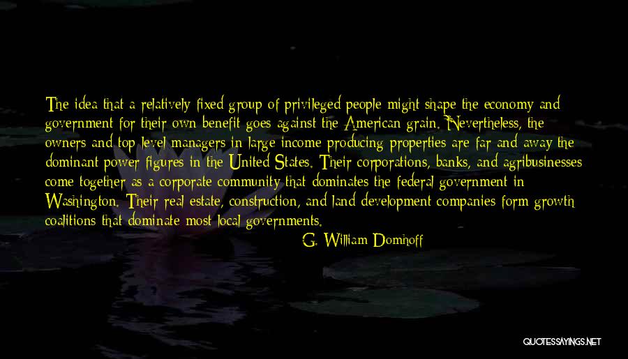 Land Washington Quotes By G. William Domhoff Land Washington Quotes By G. William Domhoff