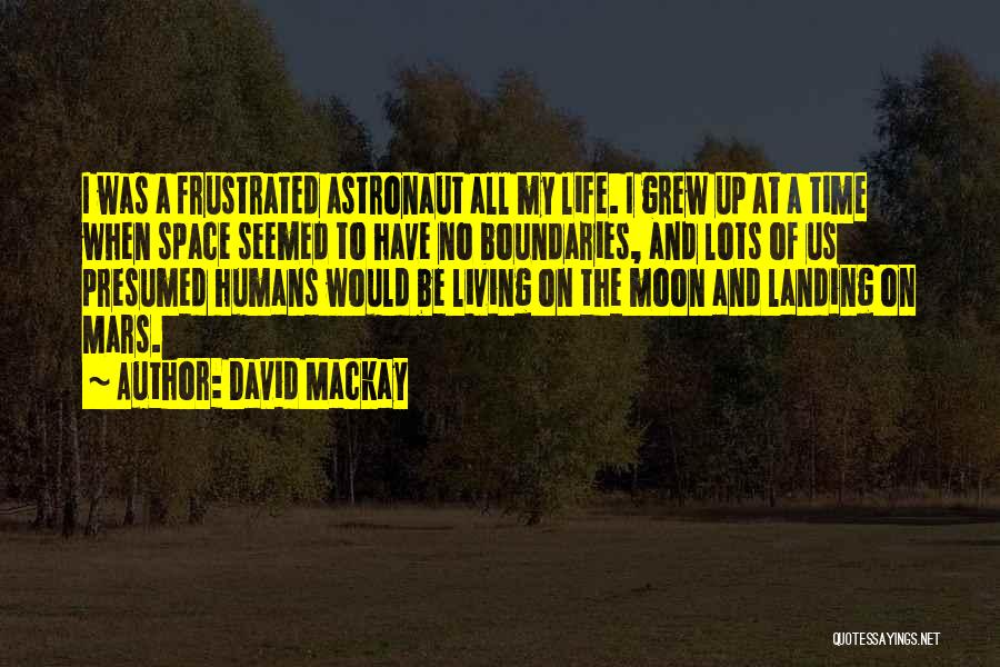 Landing On The Moon Quotes By David Mackay