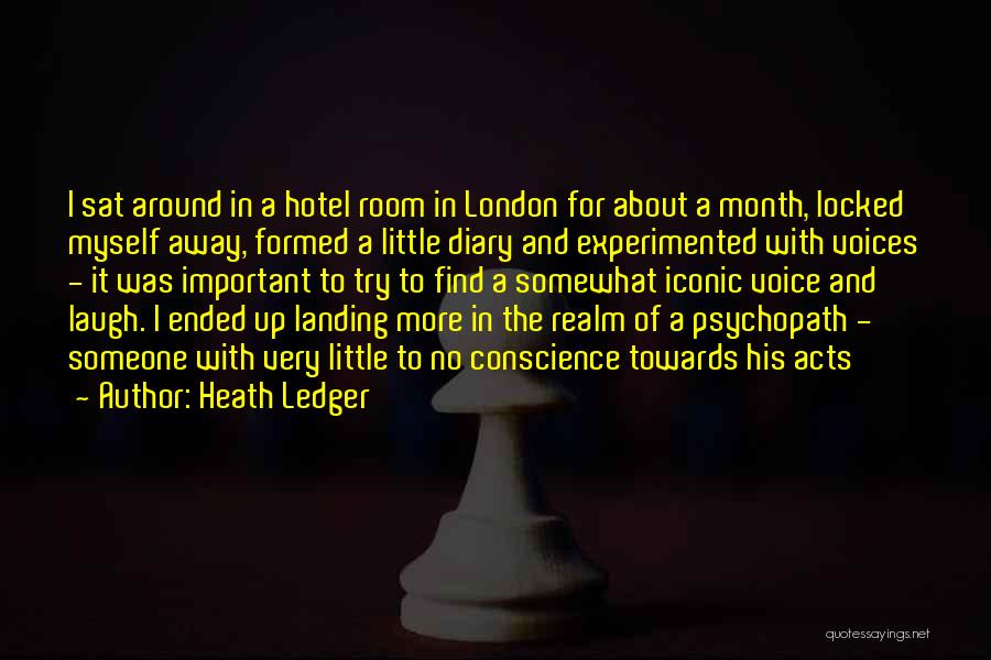 Landing Quotes By Heath Ledger
