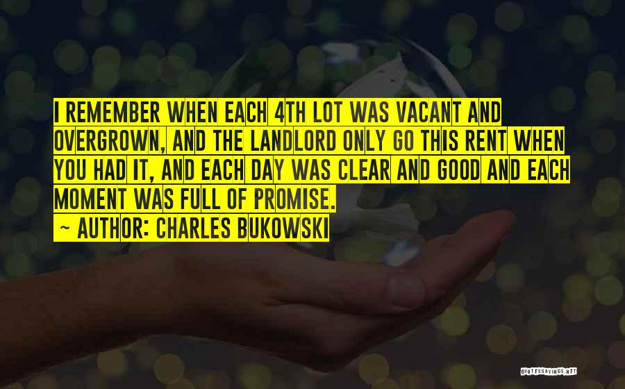 Landlord Quotes By Charles Bukowski