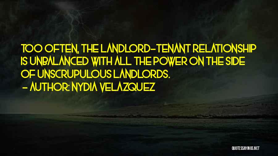 Landlord Quotes By Nydia Velazquez