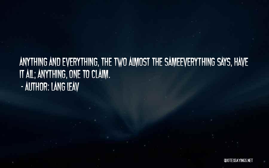 Lang Quotes By Lang Leav