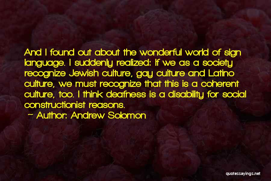 Language And Society Quotes By Andrew Solomon