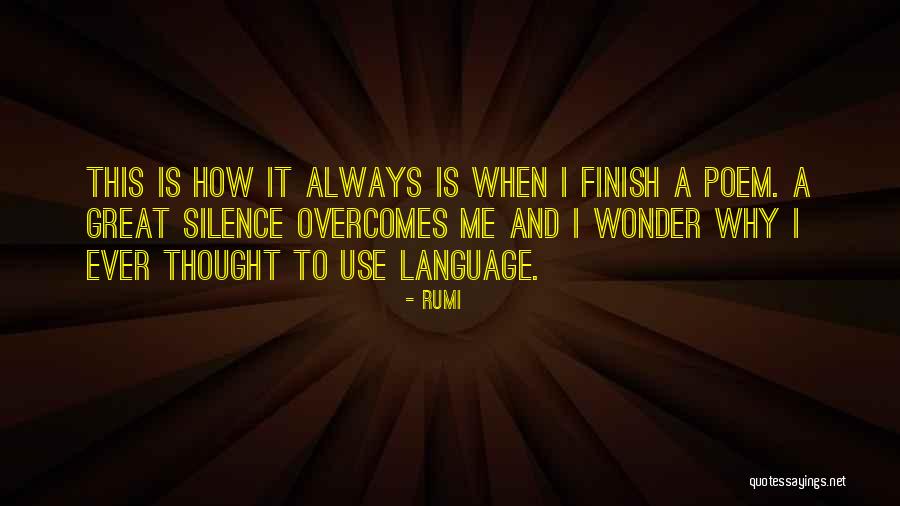 Language And Thought Quotes By Rumi