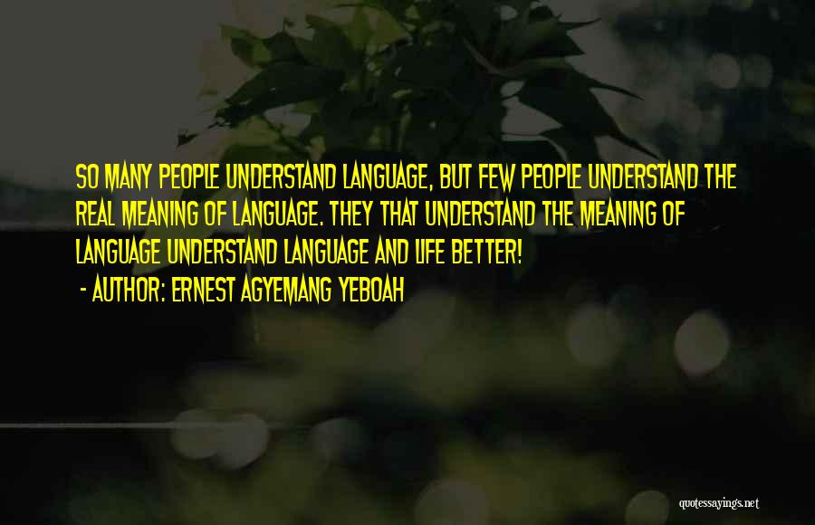 Language And Understanding Quotes By Ernest Agyemang Yeboah