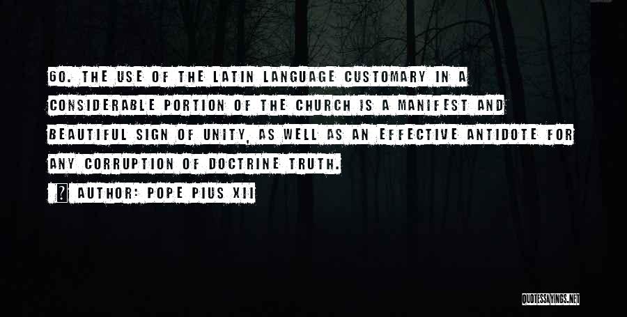 Language And Unity Quotes By Pope Pius XII