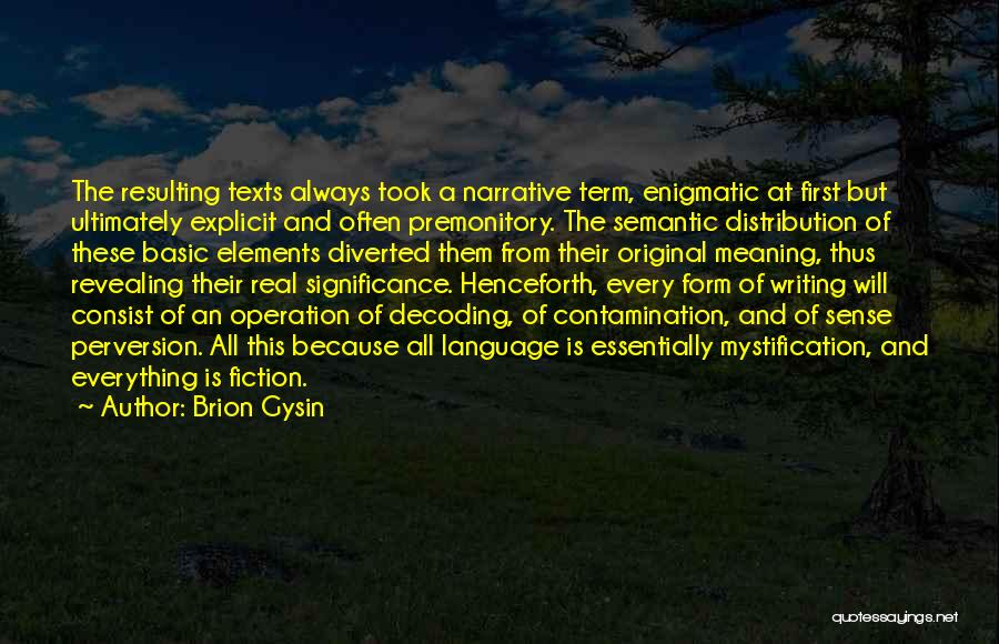 Language And Writing Quotes By Brion Gysin