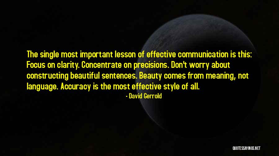 Language Is Not Important Quotes By David Gerrold