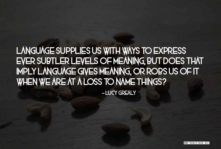 Language Loss Quotes By Lucy Grealy