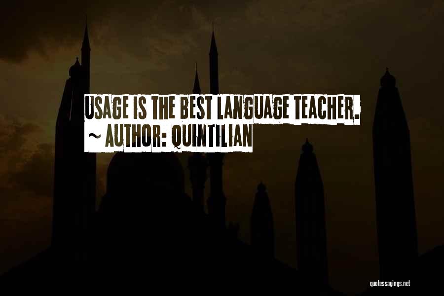 Language Usage Quotes By Quintilian