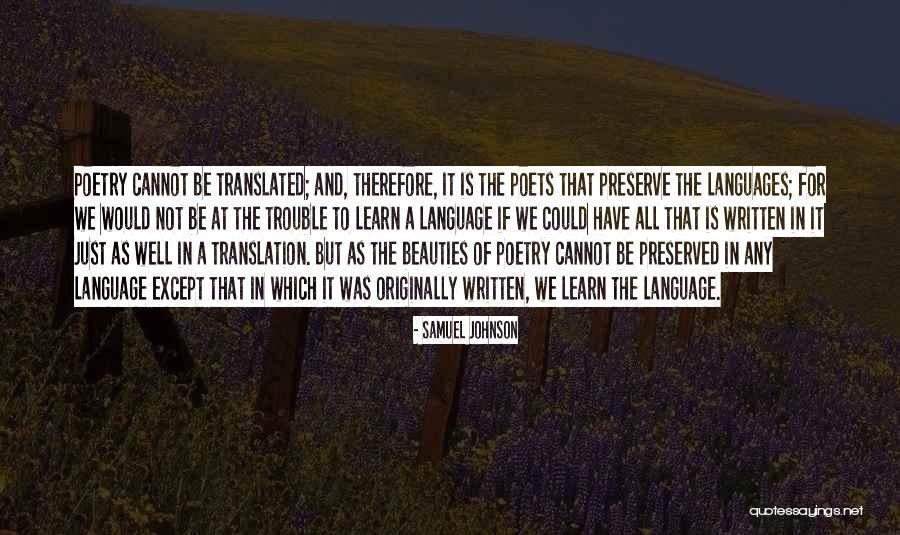 Languages To Learn Quotes By Samuel Johnson