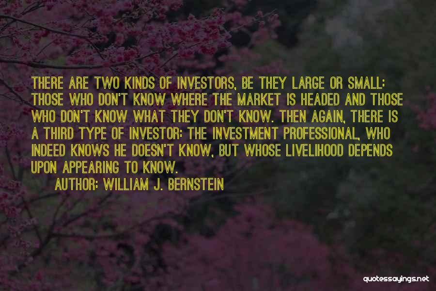 Large And Small Quotes By William J. Bernstein