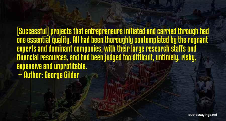 Large Projects Quotes By George Gilder