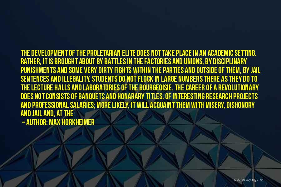 Large Projects Quotes By Max Horkheimer