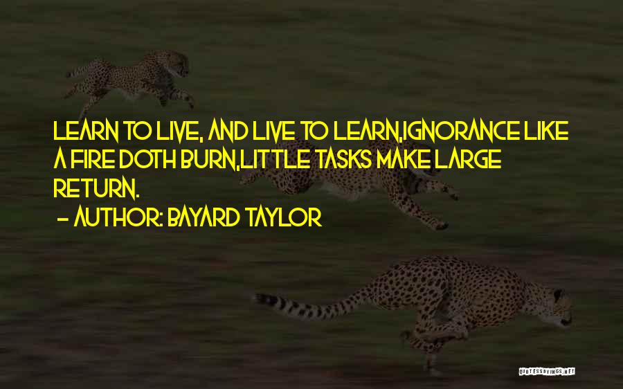 Large Tasks Quotes By Bayard Taylor