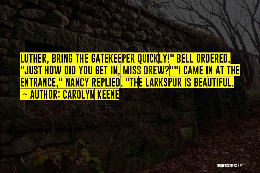 Larkspur Quotes By Carolyn Keene