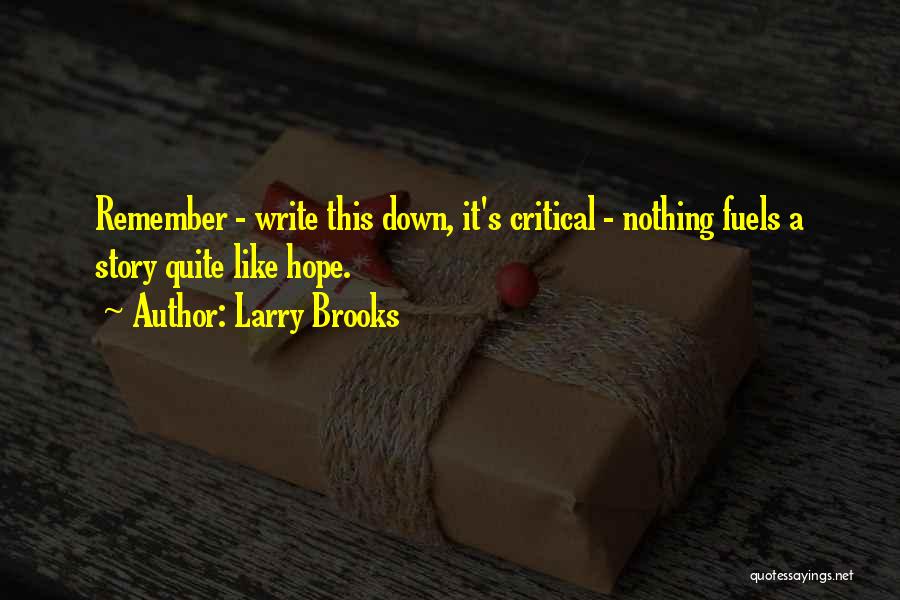 Larry Brooks Quotes 1608198
