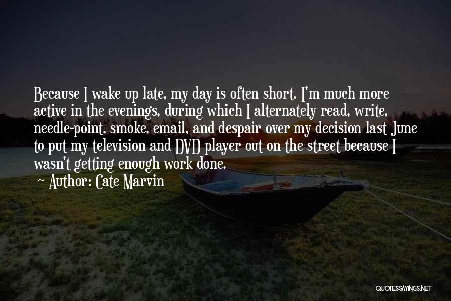 Last Day Email Quotes By Cate Marvin