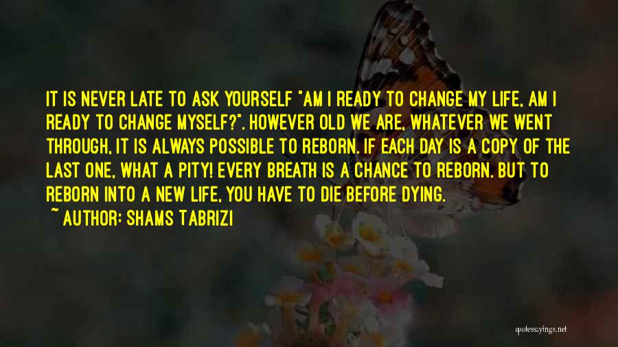 Last Day Of My Life Quotes By Shams Tabrizi
