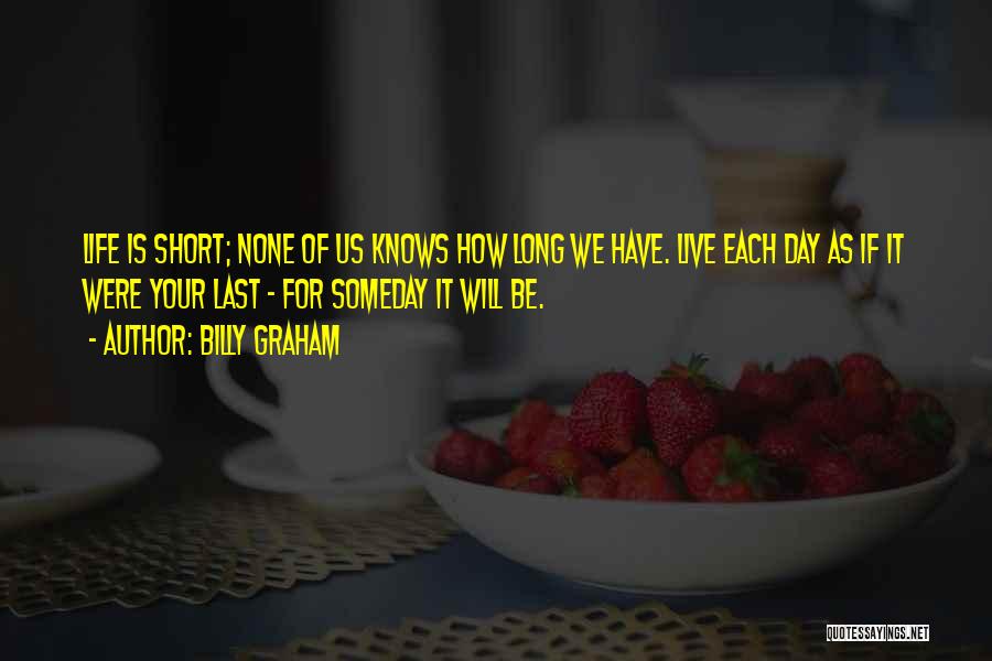 Last Day Of Your Life Quotes By Billy Graham