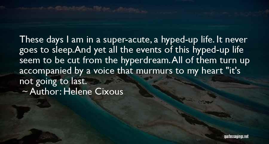 Last Days Of Life Quotes By Helene Cixous