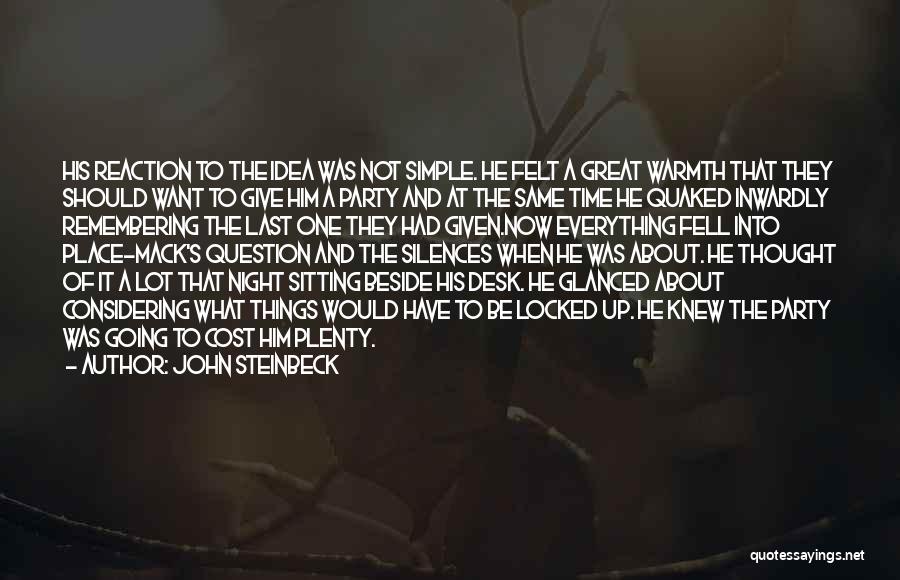 Last Night Quotes By John Steinbeck