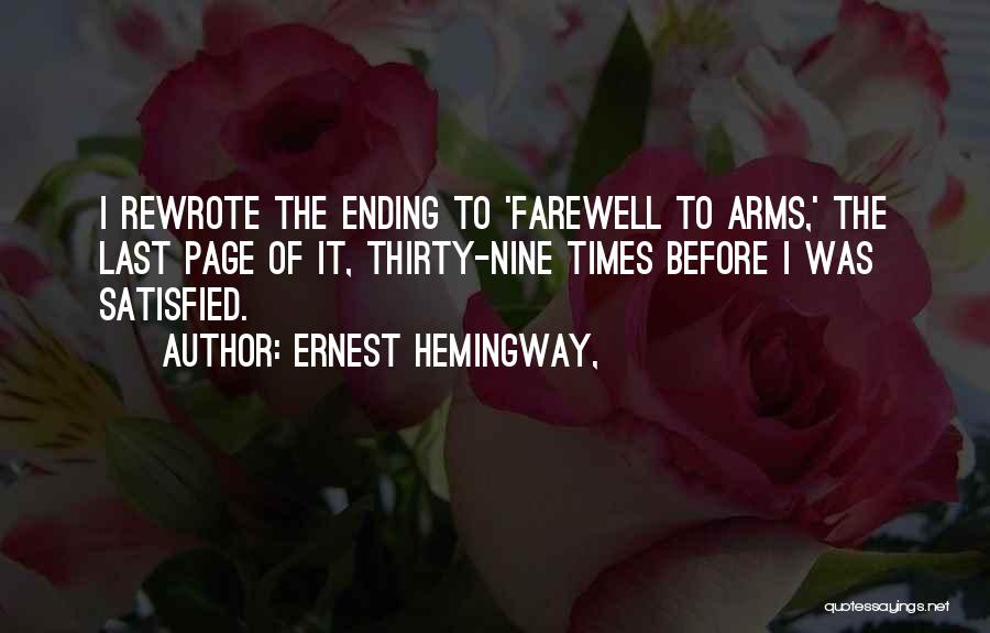 Last Page Quotes By Ernest Hemingway,