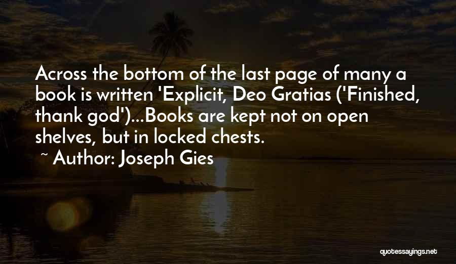 Last Page Quotes By Joseph Gies