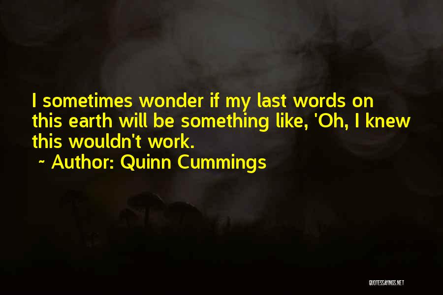 Last Words Quotes By Quinn Cummings