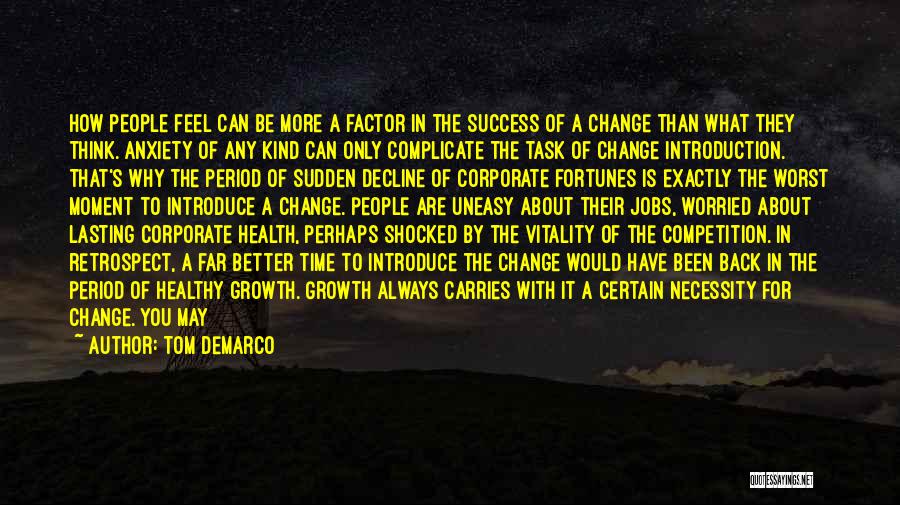 Lasting Change Quotes By Tom DeMarco