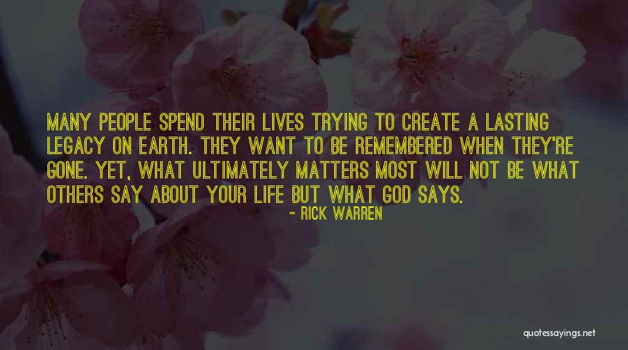 Lasting Quotes By Rick Warren