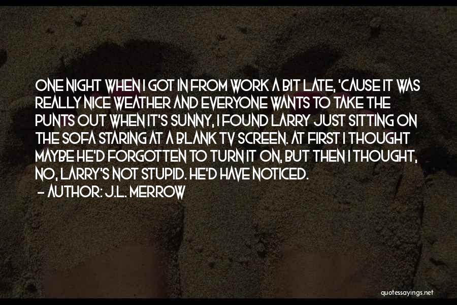 Late From Work Quotes By J.L. Merrow