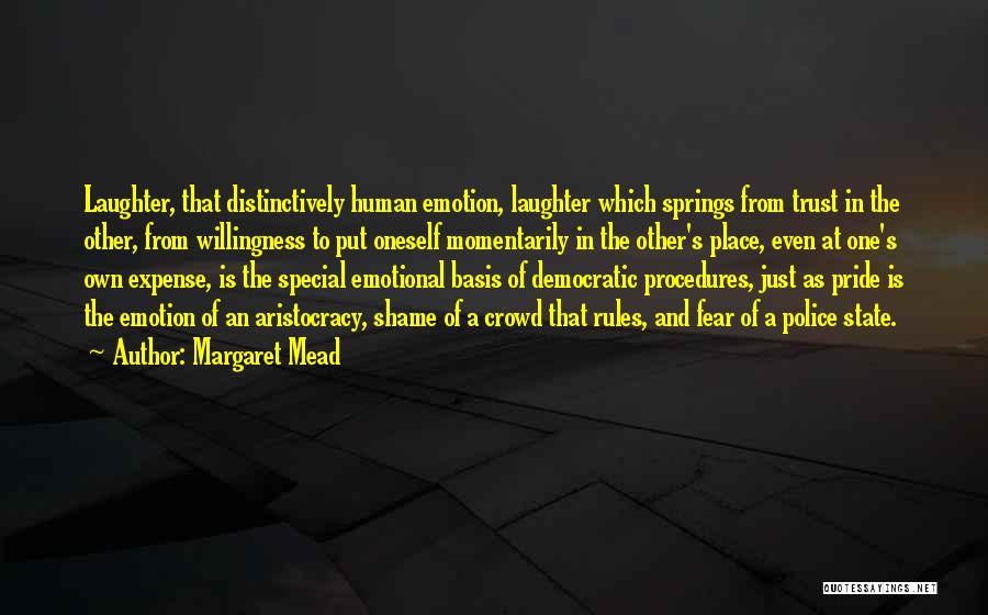 Laughter Out Of Place Quotes By Margaret Mead