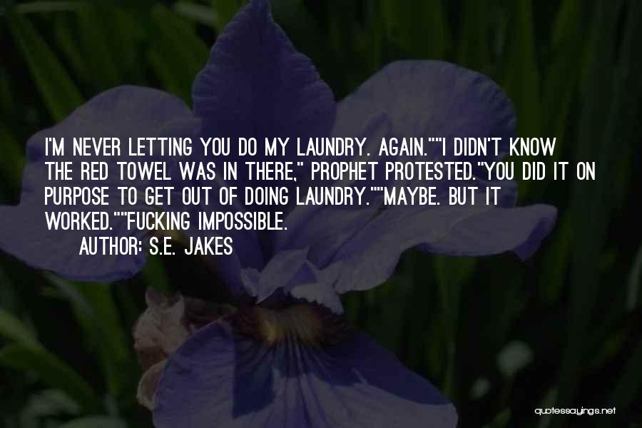 Laundry Quotes By S.E. Jakes