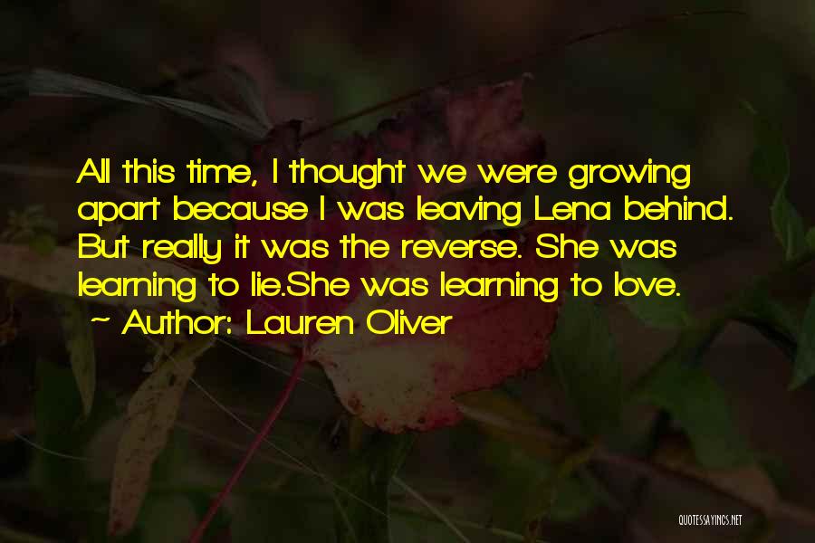 Lauren Oliver Love Quotes By Lauren Oliver