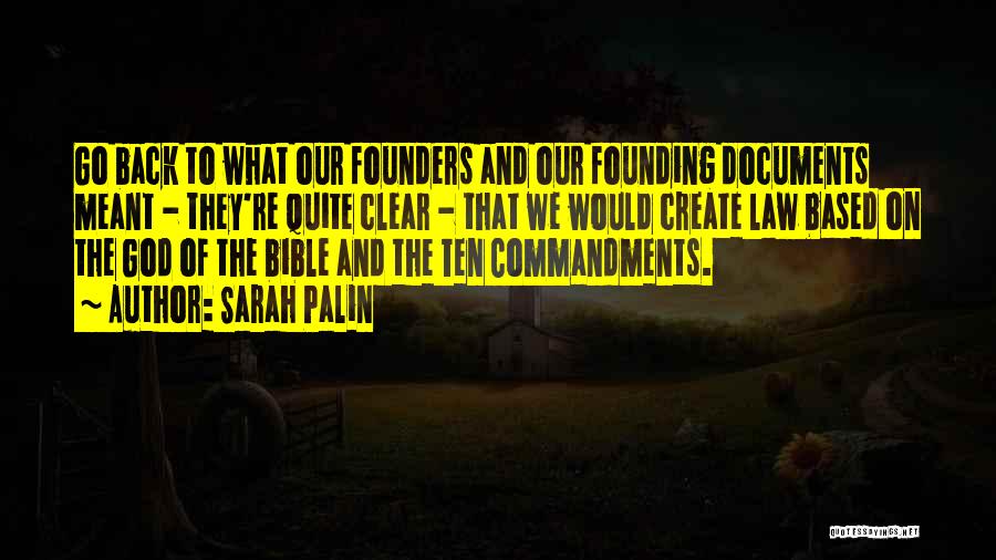 Law And Bible Quotes By Sarah Palin