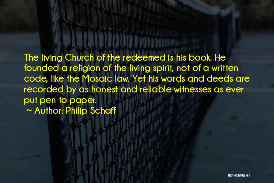 Law And Religion Quotes By Philip Schaff