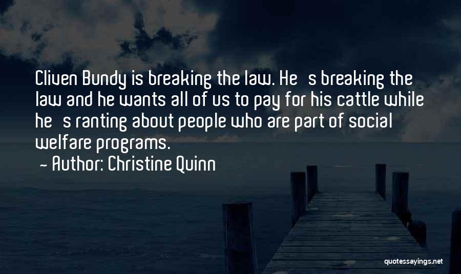 Law Breaking Quotes By Christine Quinn