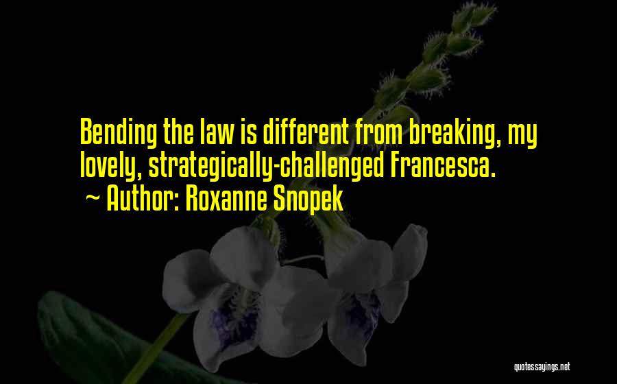 Law Breaking Quotes By Roxanne Snopek