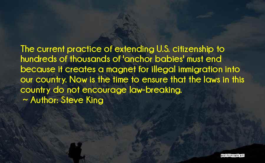 Law Breaking Quotes By Steve King