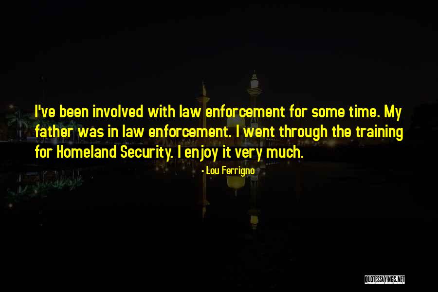 Law Enforcement Quotes By Lou Ferrigno