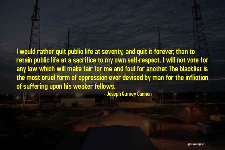 Law Is Not Fair Quotes By Joseph Gurney Cannon