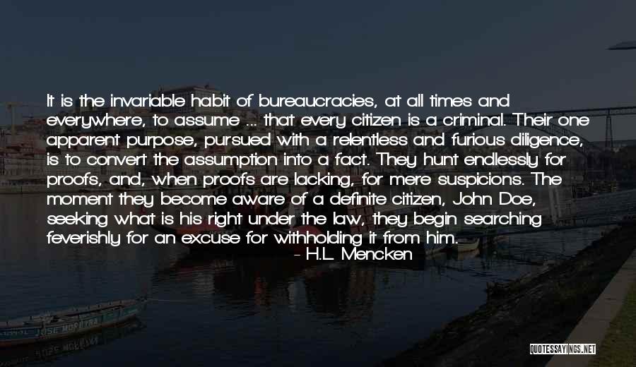 Law Of Assumption Quotes By H.L. Mencken Law Of Assumption Quotes By H.L. Mencken