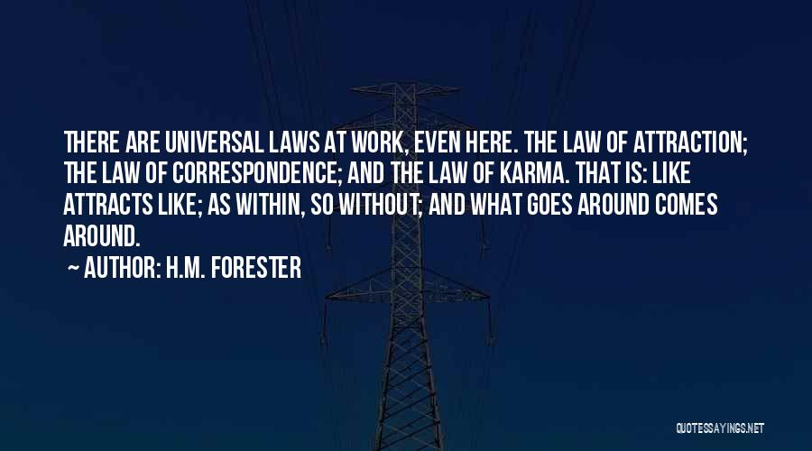 Law Of Correspondence Quotes By H.M. Forester