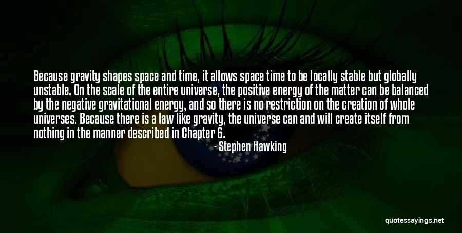 Law Of Gravity Quotes By Stephen Hawking