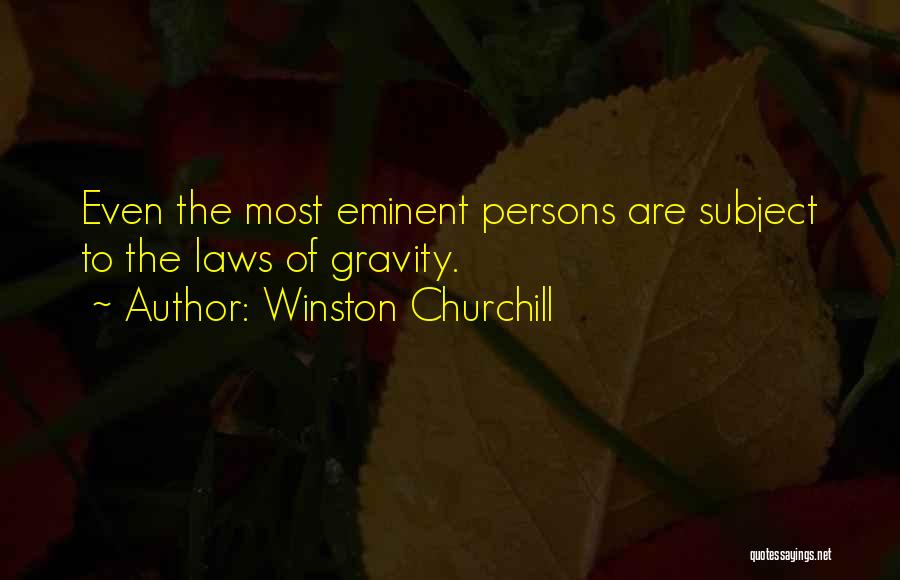 Law Of Gravity Quotes By Winston Churchill