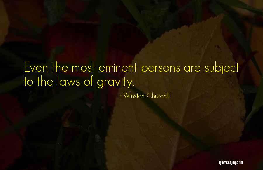 Law Of Gravity Quotes By Winston Churchill