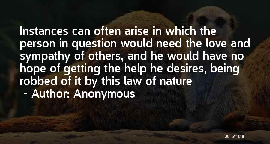 Law Of Nature Quotes By Anonymous