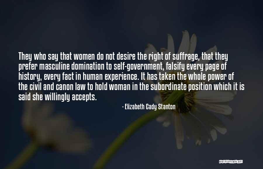 Law Of Power Quotes By Elizabeth Cady Stanton